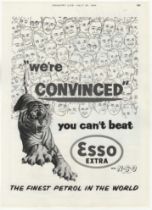 Esso Extra 1954-full page black and white advertisement 'The Tiger' You Cant's Beat' Esso Extra' The