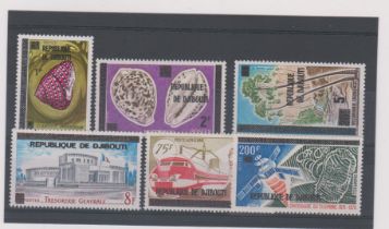 Djibouti Republic 1977 - opts, SG687-688, 695, 702, 705-706 u/m