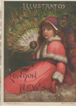 Illustration London news 1888-Christmas Front Cover full colour-Superb 12" x 16" approx.