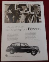 Princess Saloon 1958 - Full page black and white advertisement, BMC Princess Sallon or Linousine (£