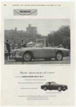 Aston Martin DB2-4-MKII 1955-full page black and white advertisement -very fine 9" x 12"