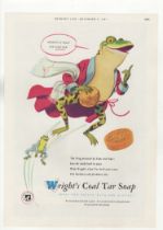 Wright's Coal Tar Soap 1951-full page colour advertisement-The Frog Proceeds by Leaps and Bounds