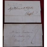 Great Britain 1827 - Wrapper dated 5th Dec 1827, posted within London black TP, Belvidere P. SR