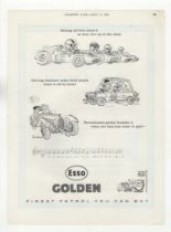Esso Golden Petrol 1961-full page black and white advertisement-'Racing Drivers Chant It As The Live