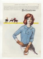 Ballantyne Fashions 1959-colour advertisement for Ballantyne Colt Cashmere Sweaters 9" x 12.1/2"