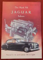 Jaguar 1951 - Full page colour advertisement ' The Mark VII Jaguar Saloon Powered by the World-