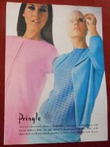 Pringle Cashmere 1967 - Full page colour advertisement ' Two Pure Cashmere Suits;' Warwick in Wild