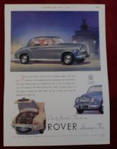 Rover Seventy-Five 1952 - Full page advertisement ' One of Britain's Fine Cars' 9" x 12.1/2"