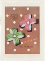 Sanderson Wallpapers 1951-full page colour advertisement-Sanderson have a tantalizing variety-9" x