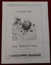 The Swan Pen 1919 - Full page black and white advertisement 'The Splutter Blot' Mabie Todd & Co, M/S