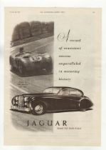 Jaguar 1953 - Full Page advertisment Stroud 162 Earls Court,. Fine image, black & white, winner of