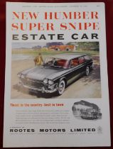 Humber Super Snipe Estate 1960 - Full page colour advertisement 'Rootes Motors, finist in the