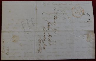 1836 - EL dated 20th July 1836 Dereham posted to London, manuscript 9, black undated Dereham