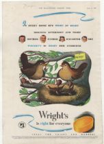 Wright's Coal Tar Soap 1947-full page colour advertisement-Birds Nest- Wright's is right for