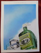 Squires London Gin 1965 - Full page advertisement 9" x 12"