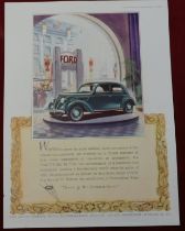 Ford 1937 - full page colour advertisement 'Ford V-8 £230
