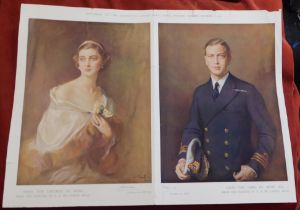The Duke & Duchess of Kent 1934 -Double page with good portraits by De Lazlo illustrated London