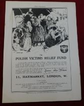 Polish Victims Relief Fund 1919 - Full page appeal for support 7" x 10"