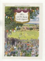 Fisons 1953-full page colour advertisement-Fison Wish Her Majesty Long Life And Happiness-crowds