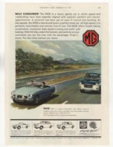 MGB01800 Sports Convertible-colour page advertisement-Country Life 1965