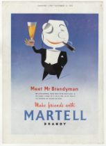 Martell Brandy 1955-full page colour advertisement-'Meet Mr Brandyman Make Friends with Martell