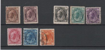 Canada 1897-98 - SG147 m/m 6c brown, SG149 m/m 10c brownish purple, SG142-146, 148 f/used, cat value