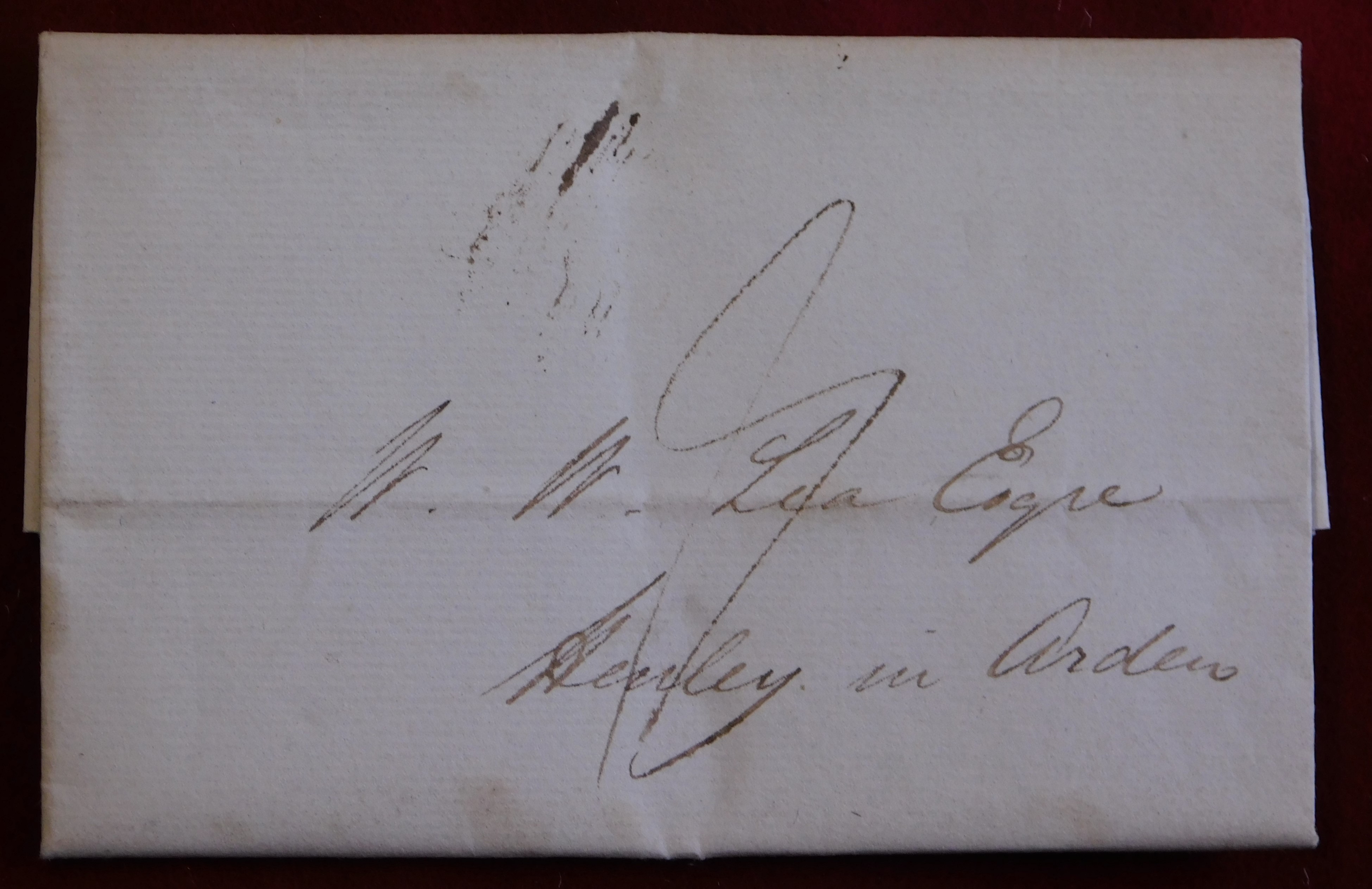 Great britain 1826 - EL dated 20th Jan 1826 posted to Henley in Arden, manuscript 8 two ring A/20/