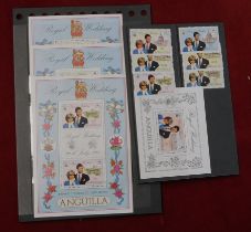 Anguilla 1981 - Royal Wedding, SG464 - 466 u/m set, SG MS467 u/m miniature sheet, SG 464-466 u/m