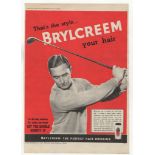 Brycream/Golf 1949 and 1951 (2)-full page colour advertisement (3) Two Golfing-good classic trio-9.