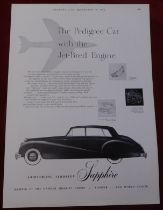 Armstrong Siddeley Sapphire 1953 - Full page advertisement, The Pedigree Car with the Jet - Bred