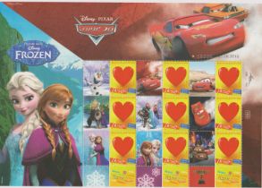 Israel 2015 - Disney Amor, sheetlet of (12), Disney 'Frozen' u/m mint