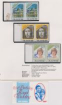 North Korea 1983 - Princess of Wales 21st Birthday 340ch stampo booklet (Dismantled) with 6 optd