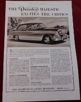 Daimler Majestic 1959 - Full Page colour advertisement ' The Daimler Majestic Excites The Critics