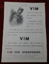 Vim-(Lever Brothers) 1904 - (24 Aug) -full page black and white advertisement- (The Sketch) Vim