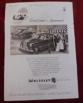 Wolseley 1955 - Full page black and white advertisement 'Wolseley F|our-Forthy Four 1.1/4 Litre