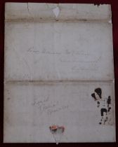 1837 - EL dated 4th Aug 1837 Glasgow posted to Bishop Wearmouth, postmark insured by of time ink