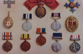 Orders and Medals and Badges Created by King George V-fine 1935 colour poster size print (10" x 12.