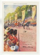 McVitie + Price Ltd 1953-Coronation Day Poster-full colour page 'Household Cavalry + Guard of
