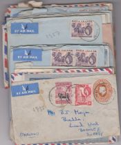 Kenya, Uganda and Tanganyika - Batch of airmails to UK, 1950 to early 1960 some slogans, air letters