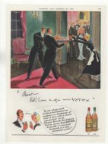 Votrix Vermouth 1950-full page colour advertisement - very fine-10" x 14" approx.