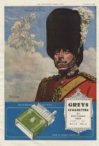 Grey's Cigarettes-colour advertisement-The London Illustrated News (8th Dec 1945)-by P.L.Grace-a