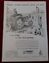 Fordson Major Tractors 1954 - Black and white full page advertisement, 'Lowest Priced Diesel Power