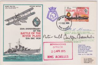 Falklands 1974 - Limited Edition 35th Anniversary of Battle of River Plate, signed by commanders