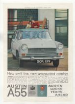 Austin Motor Company 1951-Austin A55-full page colour advertisement-10" x 14" approx.