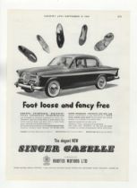Rootes Motors Ltd-Singer Gazette 1959-full page black and white advertisement 10" x 14" approx.