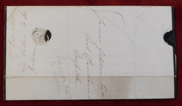 1838 - EL dated 3rd Dec 1838 posted to East Dereham, manuscript 8, Bury St Edmunds/NDE3/1838 cancel