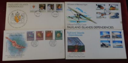 Falkland Islands Dependencies 1982 - 84 - Group of (4) unaddressed FDCs cancelled South Georgia