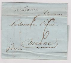 France 1806 - EL dated 16th November 1806, Strasbourgh posted to Beaune, manuscript 6 Strabourgh