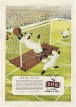 BMK Carpets 1952-full page colour advertisement-Kilmarnock-Sheep Footballers-10" x 12.1/2"