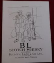 Bolloch, Lade Scotch Whisky - Full page black and white, |Printer Pie Adverttisement, scarce 20cm